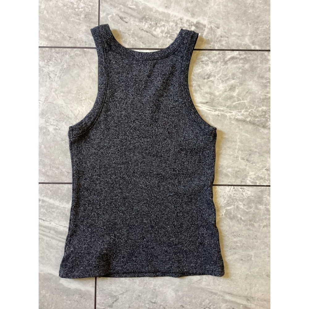 Agolde Ribbed Tank Top Small Grey Salt and Pepper Racerback Sample - Picture 7 of 7